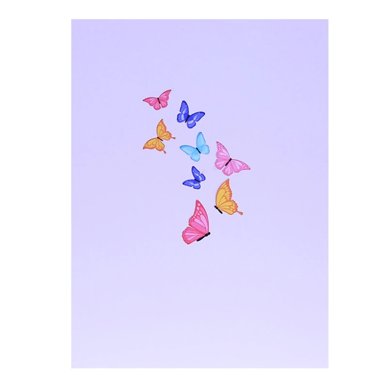 

3D Pop-Up Card Colorful Butterfly Tree Romantic Handmade Greeting Cards for Birthday Anniversaries Valentines Wedding