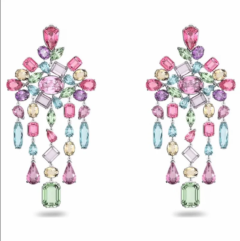 Original 2023 Swa GEMA Necklace Earrings Bracelet Rings Charm Trend New Fine Women Ladies Stes Luxury Woman Romantic Gifts images - 6