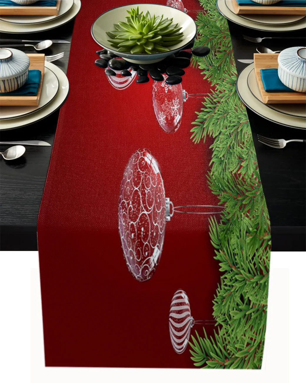 

Рождественские фонарики, аксессуары для стола, аксессуары для стола, Декор для дома и свадьбы, льняная настольная дорожка