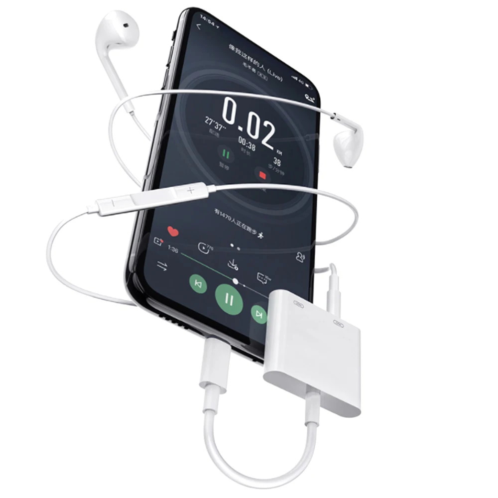 Кабель-переходник 2 в 1 с разъемом Type-C для наушников Samsung S21/S20/Huawei/Xiaomi - купить по