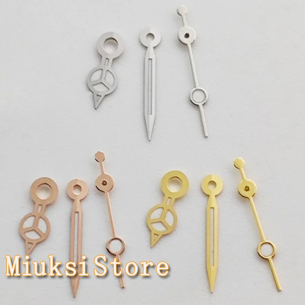 Стрелки NH05 серебро/золото/розовое золото стрелки часов зеленые светящиеся