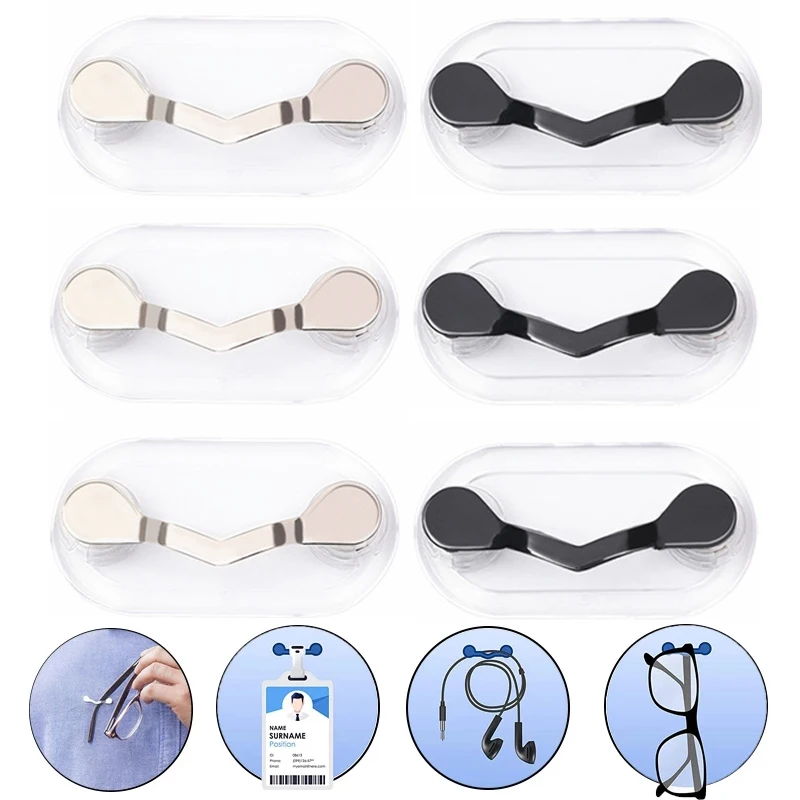 

2/1PCS Magnetic Hang Eyeglass Holder Multifunction Sunglasses Headset Line Clips Glasses Hook Clothes Magnet Clip Buckles