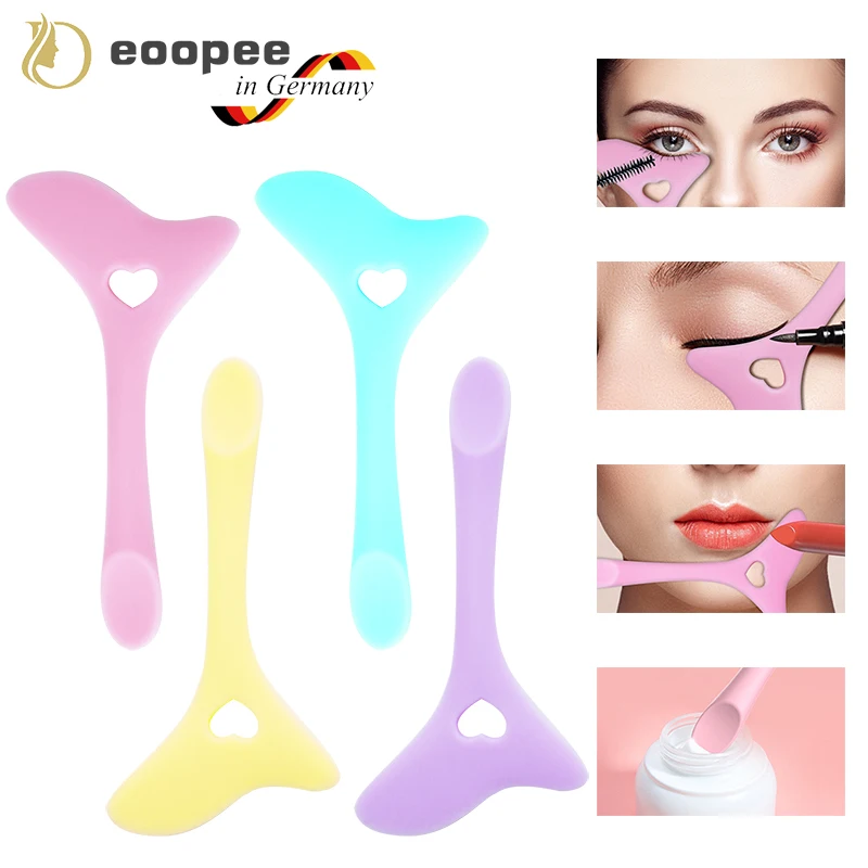 New Silicone Eyeliner Stencils Eyelashes Drawing Aid Lipstick Eye Makeup Auxiliary Artifact Resusable Silicone Eyeliner Tool