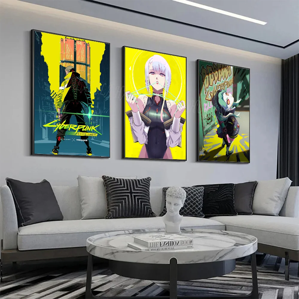 C-Cyberpunk-Edgerunners аниме постер настенное искусство домашний декор комнаты цифровая