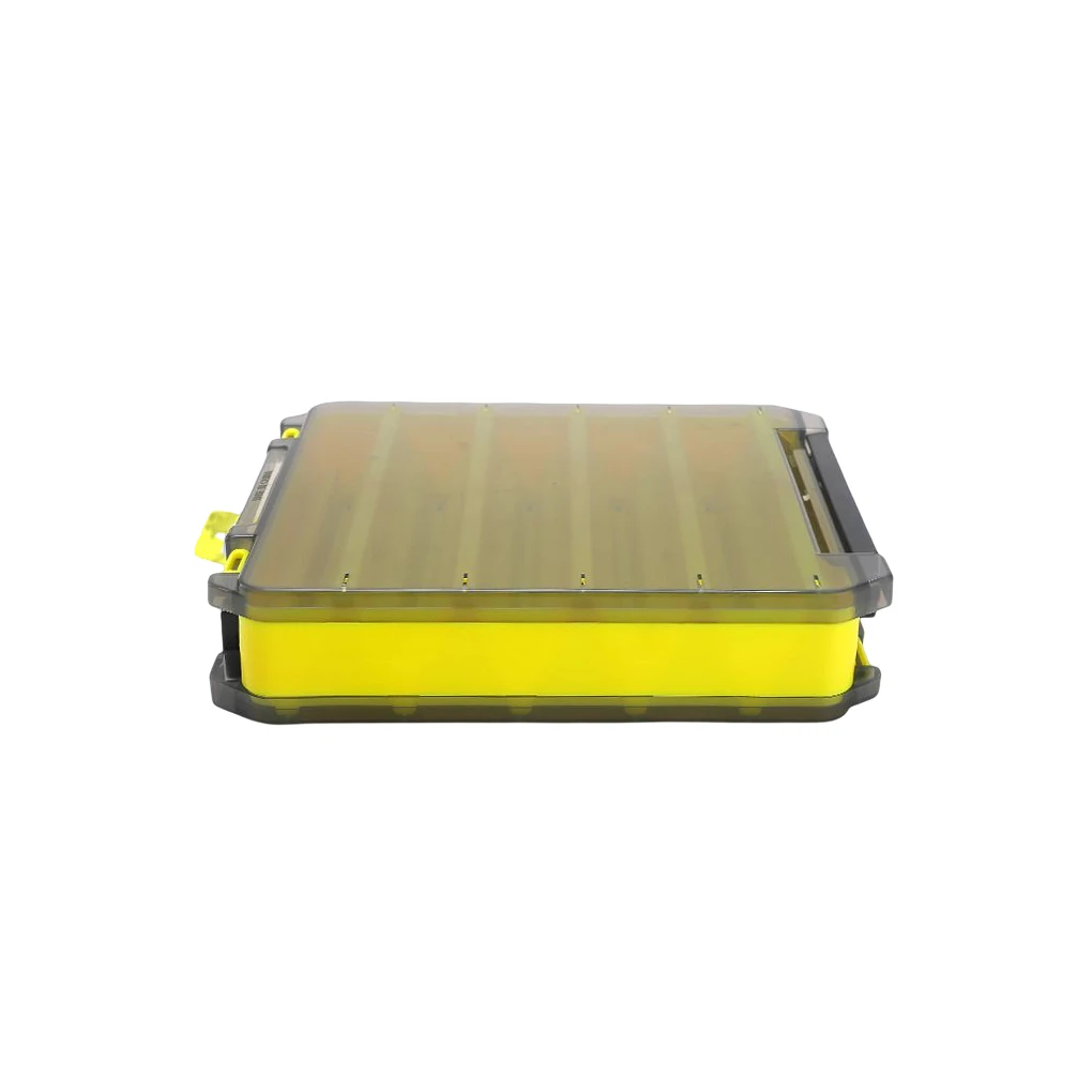 

Fishing Box Storage Bait Lure Accessories Double Compartment Sided Clear Gear Tackle Outdoor Grids Middle Orange