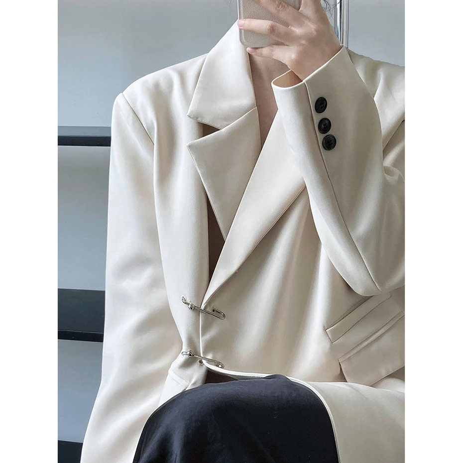 

Suits Jacket for Women 2022 New In Elegant Loose Coat Luxury Designe Woman Jackets Coats