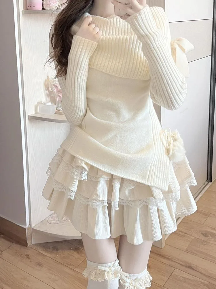 Женский комплект из двух предметов облегающий трикотажный топ с вырезом