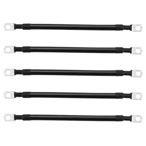 Соединительный кабель инвертора батареи с луженым медным наконечником M8 4/6/8AWG RV, провод из чистой меди, наконечники клемм SC для инвертора автомобиля, солнечной батареи