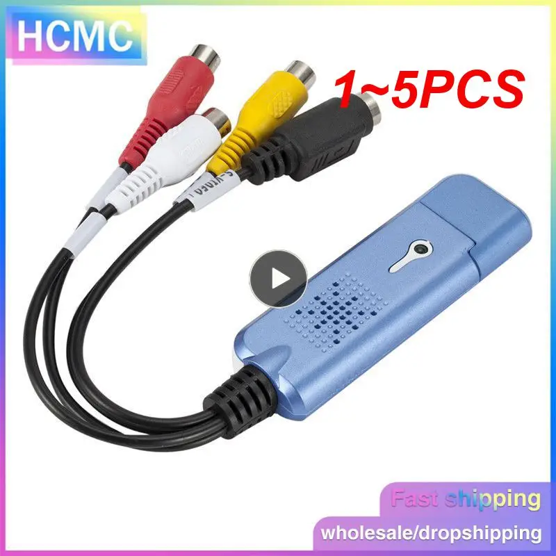 

1~5PCS to Digital Converter USB 2.0 Video Converter Audio Capture Card VHS Box VCR TV to Digital Converter For Win 7/8/10