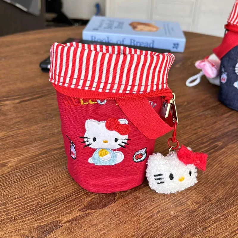 Новинка канцелярские сумки Hello Kitty милый вельветовый органайзер для ручек в стиле