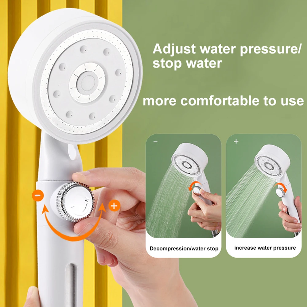 

VILOYI 5 Modes Adjustable Shower Head with Filter High-pressure Water-saving Showerhead Portable Massage Bathroom Shower Nozzle