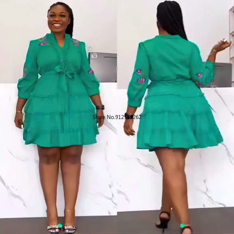

African Dresses For Women Elegant Party Event Pearl Beaded Long Sleeve Stretch Luxury Formal Cocktail Africa Clothing Evening
