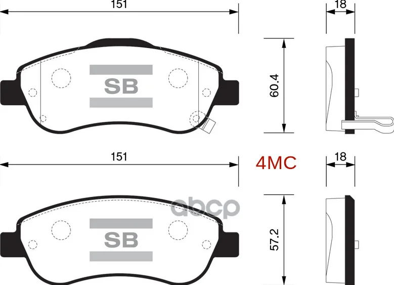 Колодки передние Sangsin brake арт. SP1567 | Автомобили и мотоциклы