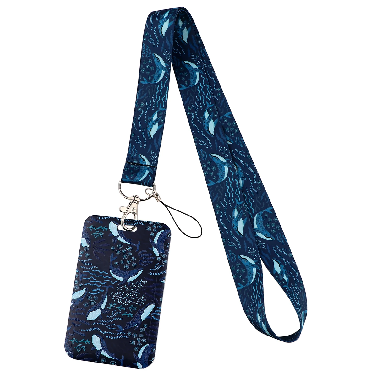 

Blue Whale Lanyard for Key Cute Neck Strap Card ID Badge Holder Key Chain DIY Hanging Rope Phone Accessories