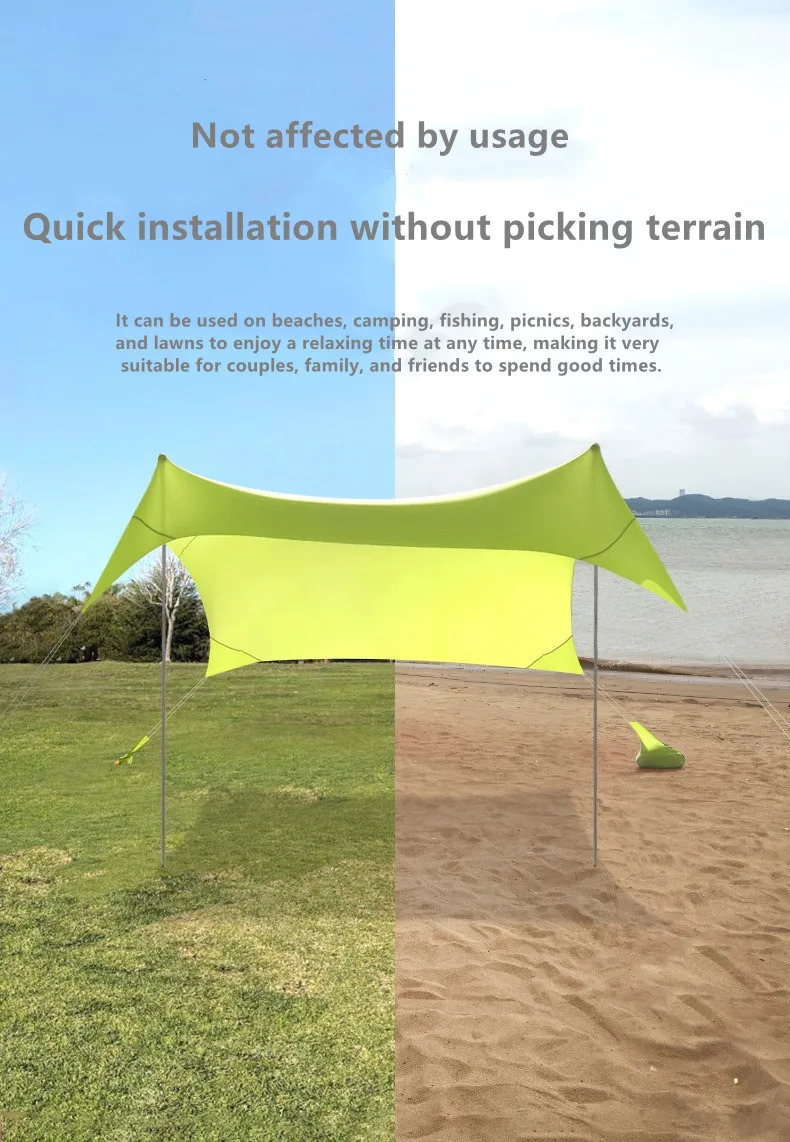 2024 пляжная палатка для путешественников навес из лайкры солнцезащитного