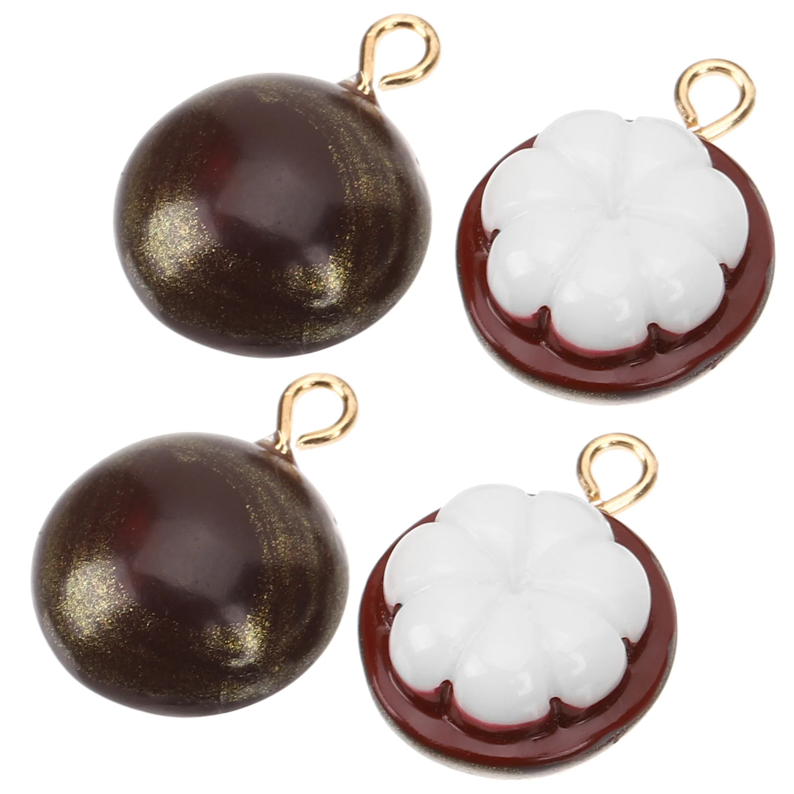 

4 Pcs Fruit Pendant Charm Stoppers Bracelets Metal Charms Bulk Accessories Jewelry Charms Resin Jewelry Craft Pendant
