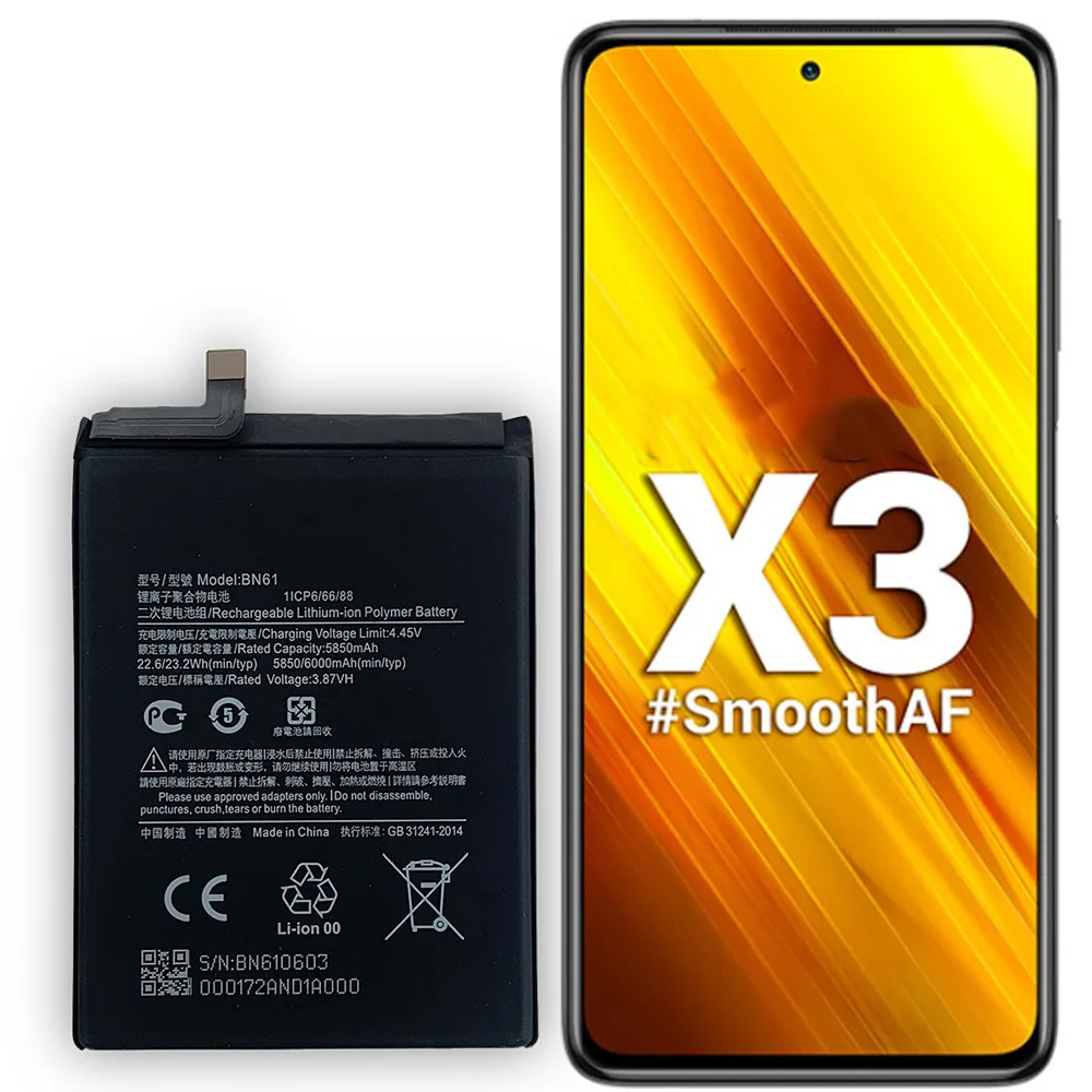 Сменная батарея для Xiaomi MIUI POCO X3 Phone BN61 Redmi электрическая плата новая встроенная 100%
