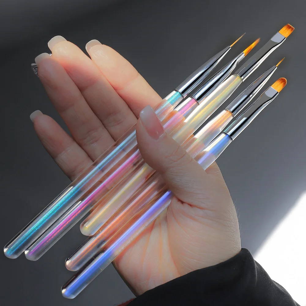 5Pcs/Set Aurora Gel Nail Art Painting Pens Polish Dotting Pencil Manicure Brush Line Painting Nail Accessory Beauty Tools