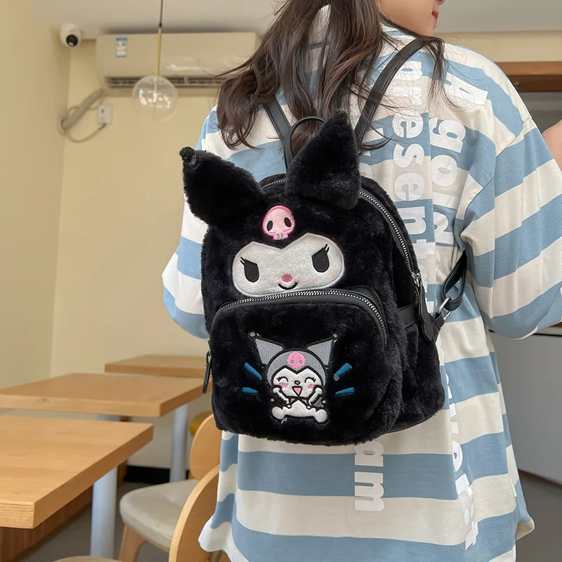 

Sanrio аниме My Melody Kuromi Cinnamoroll Hello Kitty Pom пурин полако плюшевый рюкзак для детей милые игрушки