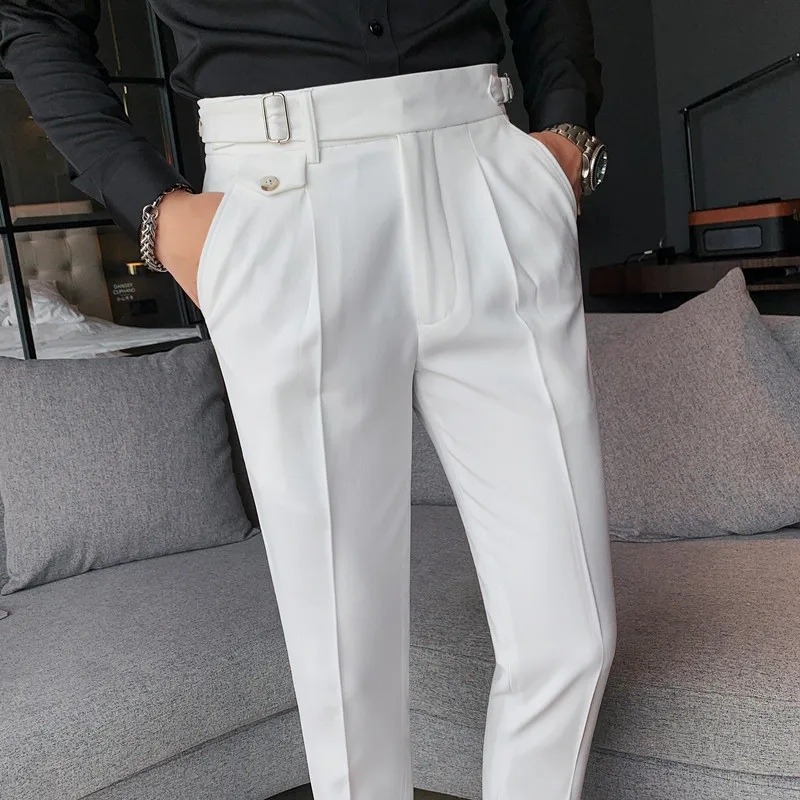 

Mens Formal Suit Pants 2022 Spring New High Color Business Fashion Quality Solid Casual Slim Fit Straight Trousers Male Clothing