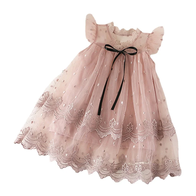 

Children Dresses Girls Princess Dress Encanto Embroidered Mesh Tutu Skirt Toddler Girl Clothes Flower Girl Dresses for Weddings