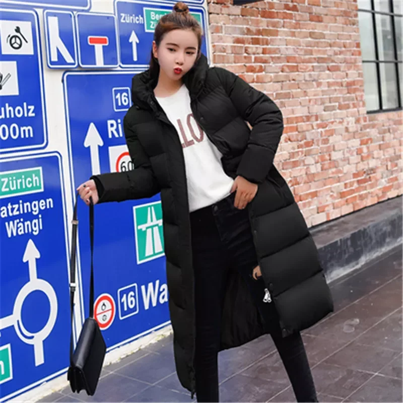 New2022 size 3XL Down jackets 2019 Fashion Women Winter Coat Long Slim Thicken Warm Jacket Down Cotton Padded Jacket Outwear Par