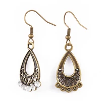 kissitty 12 pairs alloy rhinestone beads chandelier earring with earrings hooks for women dangle earring jewelry findings gift