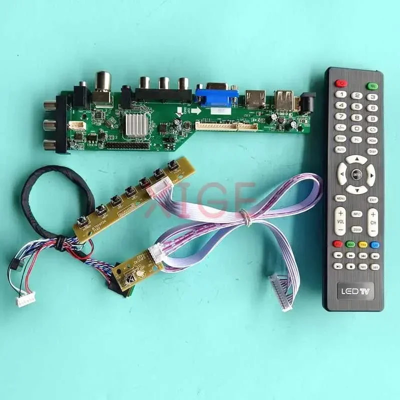 Плата драйвера контроллера DIY Kit для LTN140AT16-201/D01/L01 USB/DHMI/VGA/AV DVB-T/C панель дисплея