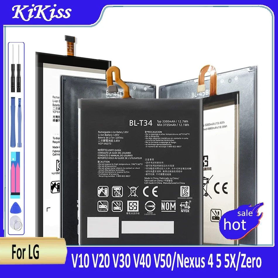 Аккумулятор BL-44E1F BL-45B1F BL-T19 BL-T22 BL-T34 BL-T37 BL-T42 BL-T9 для LG V10 V20 V30 V40 V50 Nexus 4 5 5X