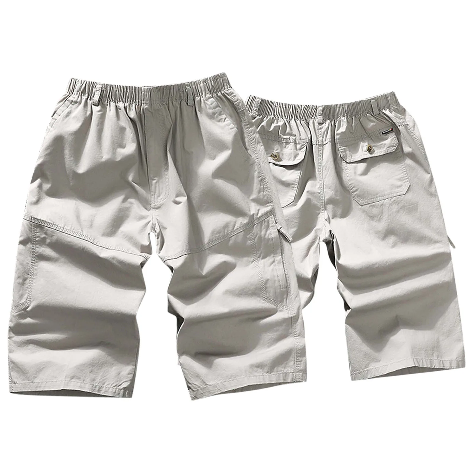 

Mommy And Slippers Men Fashion Casual Multi Pocket Zipper Buckle Cargo Pants Outdoor Shorts Tooling Shorts