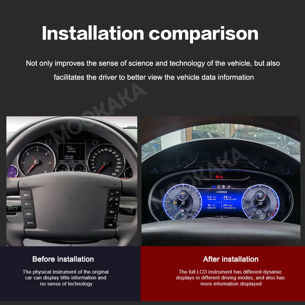 12 3-дюймовый автомобильный ЖК-дисплей цифровая приборная панель кластер для VW