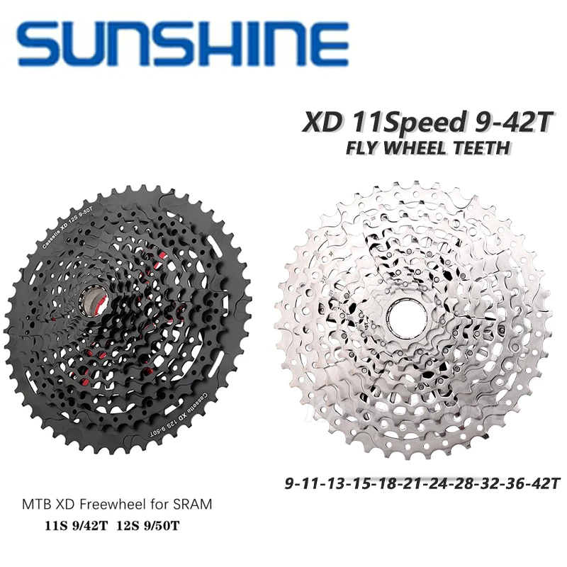 

Кассета для горного велосипеда SUNSHINE XD, 12 Скоростей, 9-50T, 11 скоростей, 9-42T, подходит для кассеты SRAM GX EAGLE, звездочка