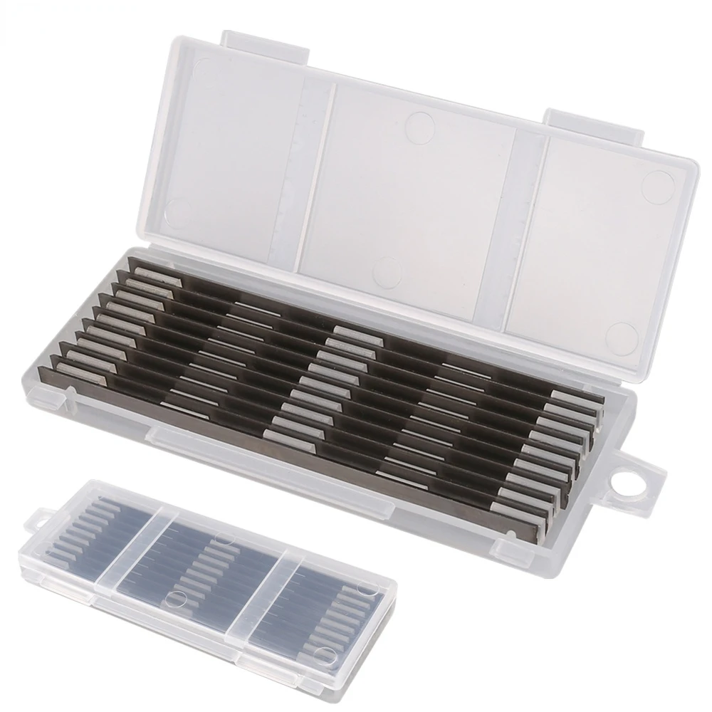 

10PCS 82mm Woodworking Carbide Planer Blades Portable HSS Hand Planer Knife For Wood Machinery Parts Cutting Soft Tools