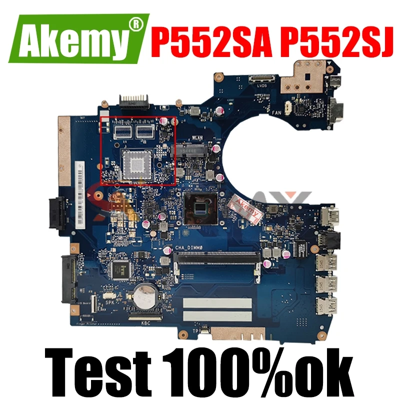 

Akemy P552SA P552SJ Laptop motherboard for ASUS P552SA P552SJ P552S P552 Test original mainboard GM