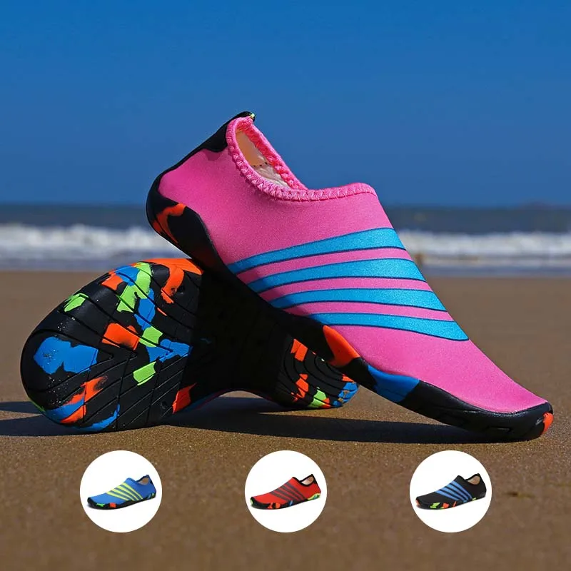 Unisex Beach Water Shoes Seaside Slippers Surf Upstream Light Sports Water Shoes Quick-Drying Sneakers Barefoot Beach Slippers