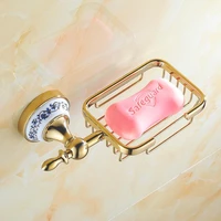 euro style soap dish soap basket diamond gold chrome wall mounted soap holder bathroom accessories