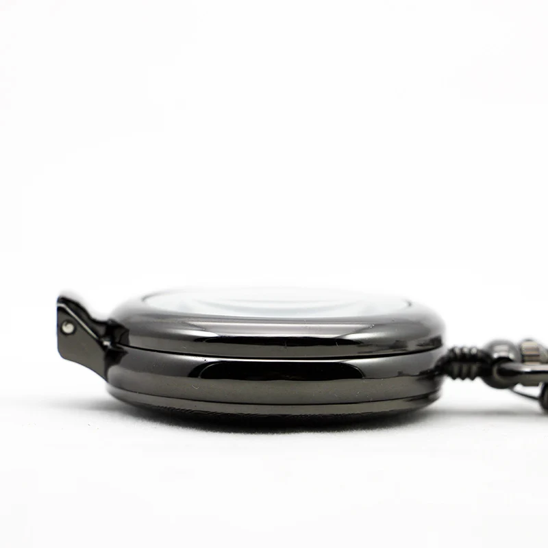 Vintage Engraved Mechanical Pocket Watch Arabic Numerals Display Belt Chain Clock Men's Ladies Memorial Gift