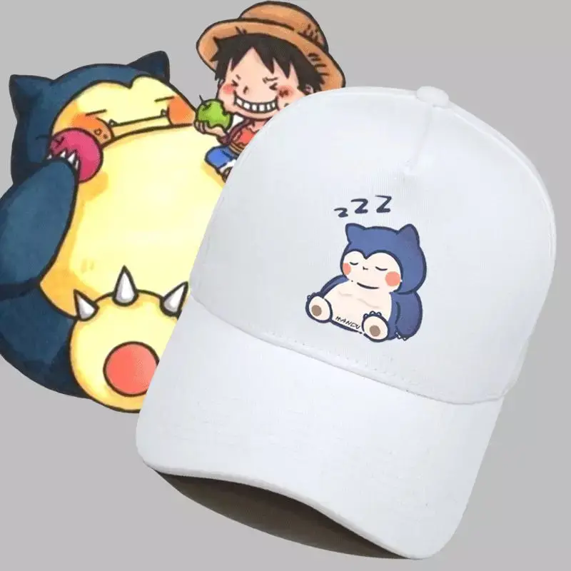 

Pokemon Japanese Anime Kabi Beast Sleepy God Kawaii Couple Peak Cap Baseball Summer Sun Hat Casual Sports