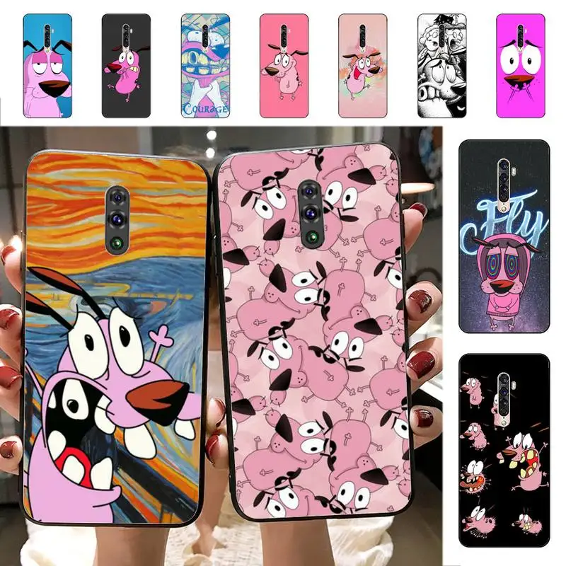 

Cartoon Courage The Cowardly Dog Phone Case for Vivo Y91C Y11 17 19 17 67 81 Oppo A9 2020 Realme c3