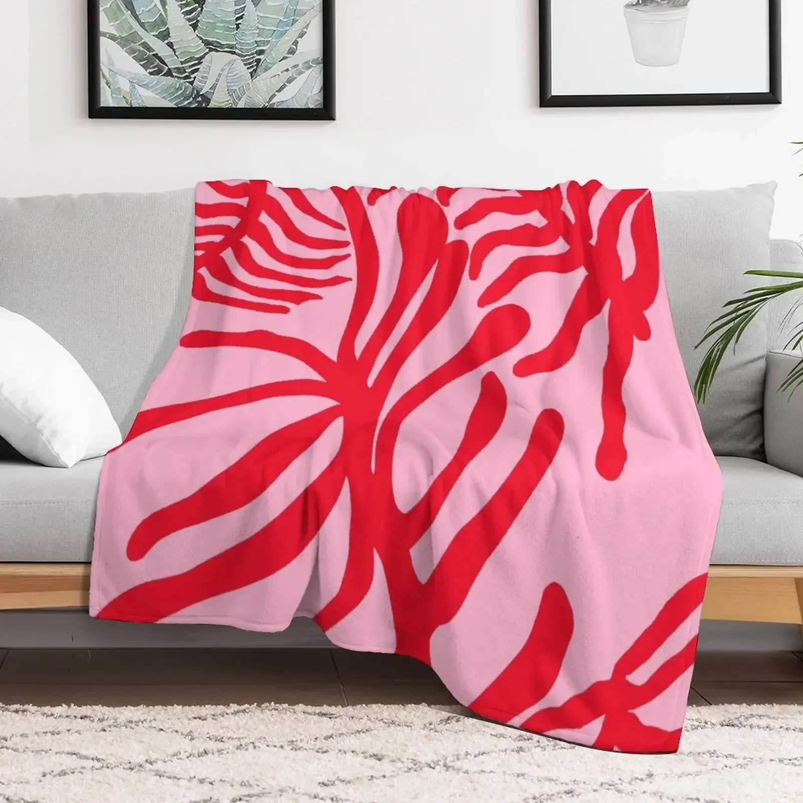 kelp - красно-розовое одеяло фланелевые одеяла для сна