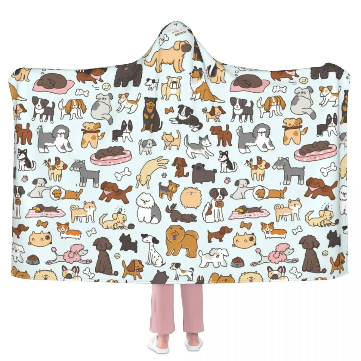 Мягкое флисовое летнее одеяло с капюшоном для собак и животных | Дом сад