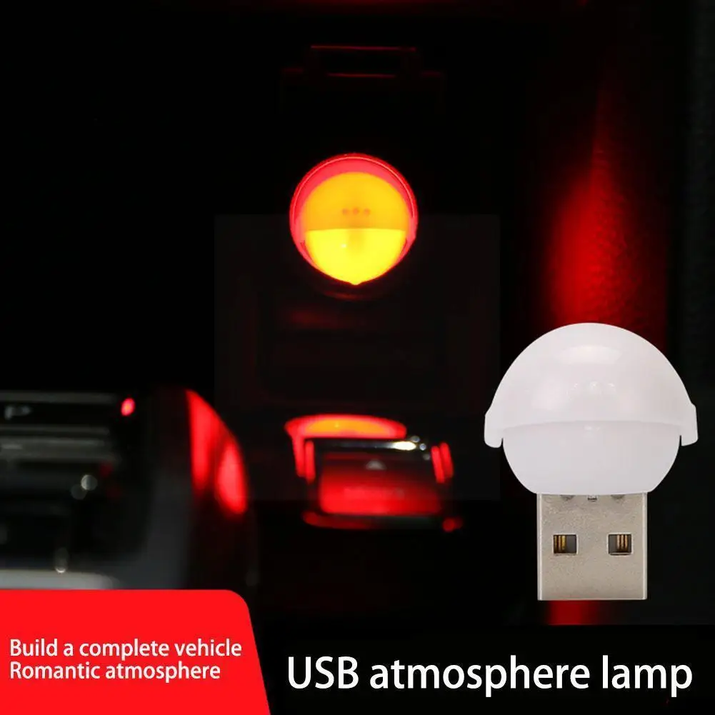 

Car USB Ambient Light Mini LED Auto Interior Atmosphere Colorful Emergency Lights Decorative Wireless Neon Lamp V3F5