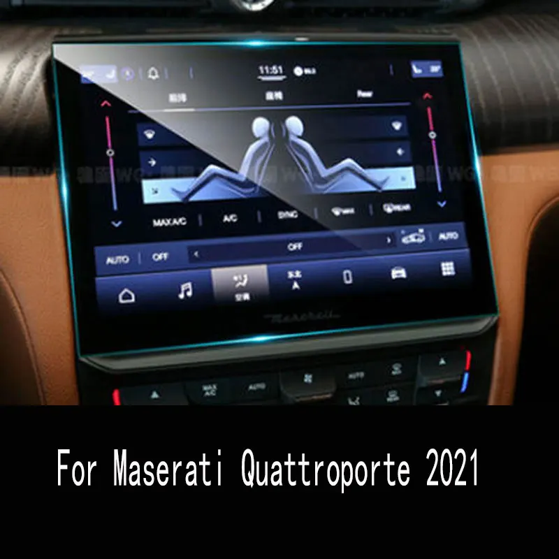 

For Maserati Quattroporte 2021 Car radio Navigation Interior Auto Car GPS Navigation Tempered glass screen protector film