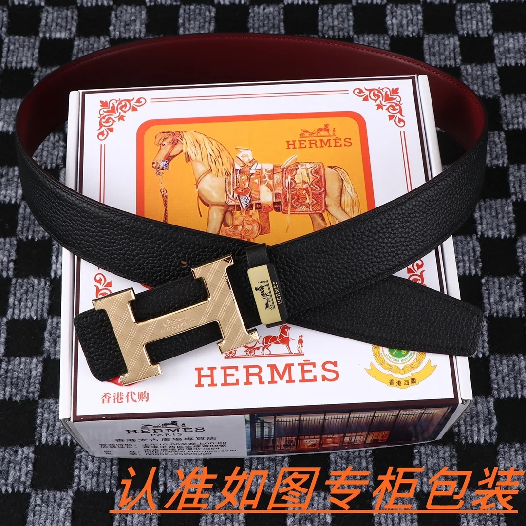 Ремень Hermes Из НатуральНой Кожи 3.8см.