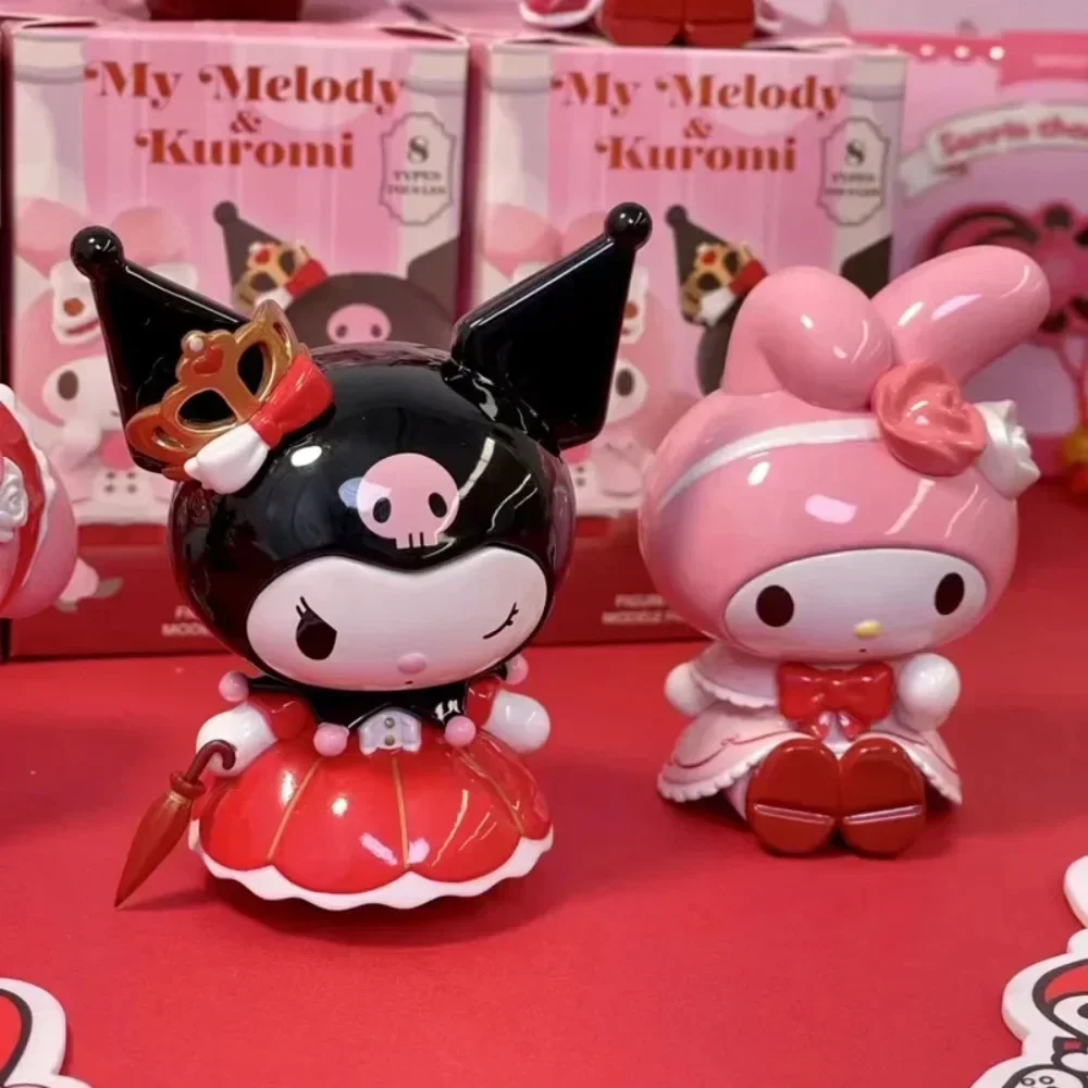 Sanrio My Melody Kuromi Rose And Earl Blind Box Фигурка Коллекция Модель Игрушка Настольный Декор