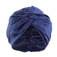 non slip elastic satin silkly bonnet sleep cap for woman girl curly long hair ladies nightcap beanies hat female turbans