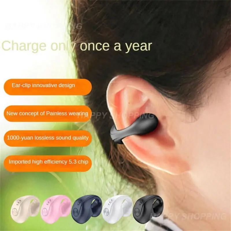

Earphone Touch Induction No Delay Sense Double Transmission Host Clip Ear Type Travel Wear Wireless Earphone Headset