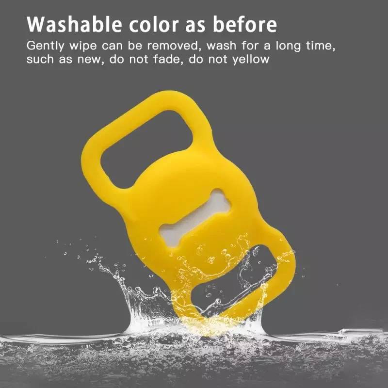 

New Fashion For Air Tags Locator Tracker Anti-lost Device New Pet Silicone Protective Case Dog Cat Collar Loop For Apple Airtag