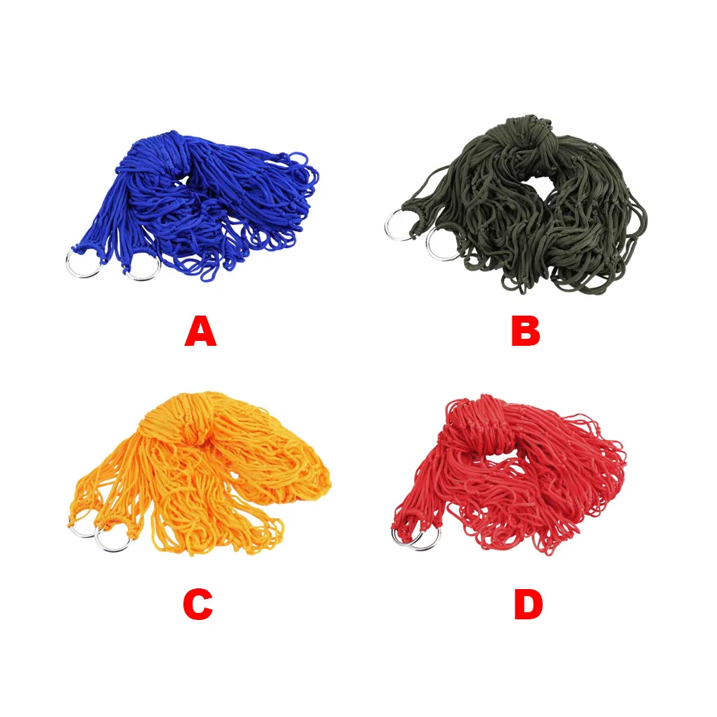 

Гамак, нейлоновый сетчатый уличный подвесной портативный гамак для сна, для отдыха на открытом воздухе, походов, красный