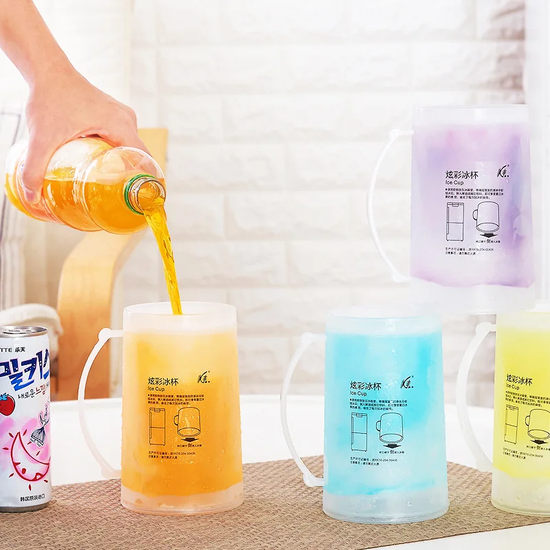 

Summer Iced Beer Cup Plastic Double-layer Refrigeration Cooling Quick Freezing Cold Preservation Spoof Party Color Ice Cup
